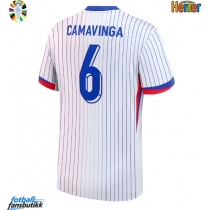 Frankrike Eduardo Camavinga #6 Bortedrakt EM 2024 Kortermet